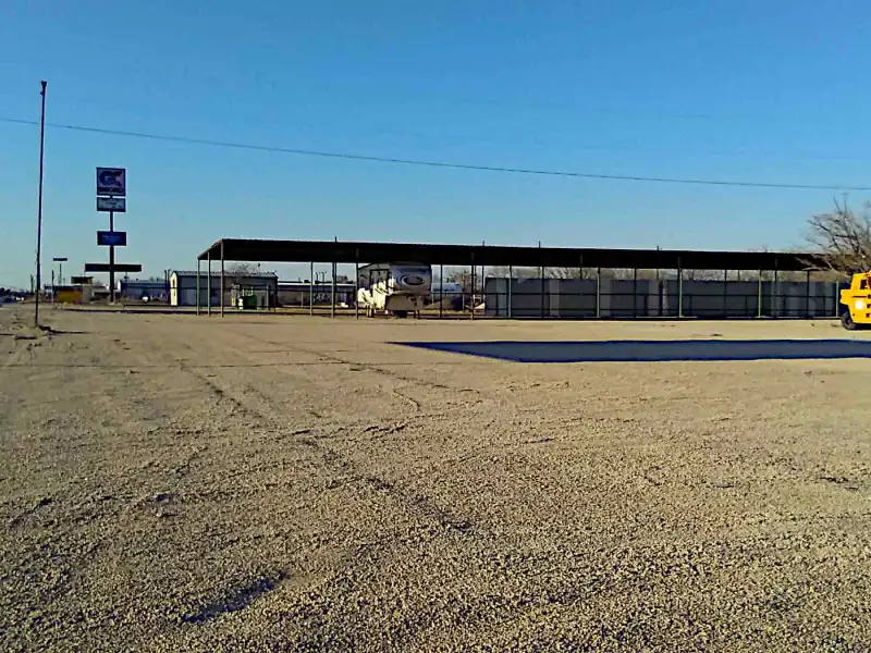 Covered storage parking for RVs and boats in Odessa, Texas