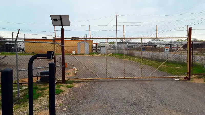 The secure, gated and lighted storage lot in Odessa, Texas